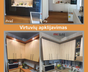 Paslaugos verslui - Baldų apklijavimas plėvele. Plėvelės klijavimas. - 4