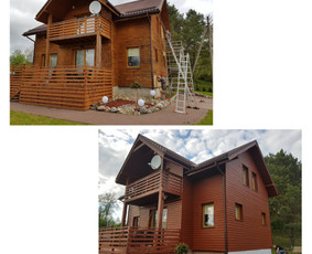 Fasadu dažymas,mediniai fasadai,dažymo darbai. / Gediminas / Darbų pavyzdys ID 2797387