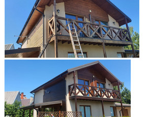 Fasadu dažymas,mediniai fasadai,dažymo darbai. / Gediminas / Darbų pavyzdys ID 2797401