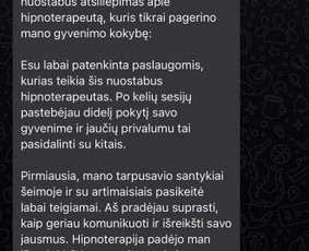 Hipnoterapija / Psichosomatika / Mąstymo keitimas / Andzej Baranovskij / Darbų pavyzdys ID 2806131