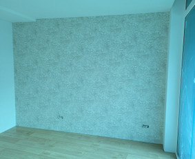 Vidaus ir lauko apdailos darbai - Skystų tapetų klijavimas - 1 Skystų tapetų klijavimas - Vidaus ir lauko apdailos darbai - 1