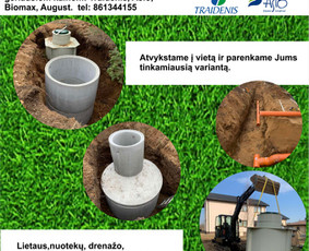 Bobcat ir mini ekskavatoriaus 3.5t nuoma su oper.*061344155* / MB Armiva / Darbų pavyzdys ID 2821161