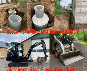 Statybinės technikos nuoma - Bobcat ir mini ekskavatoriaus 3.5t nuoma su oper.*061344155* - 4