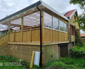 Karkasiniai namai, stoginės, terasos, pavesines, apdaila / Stonama / Darbų pavyzdys ID 2840978
