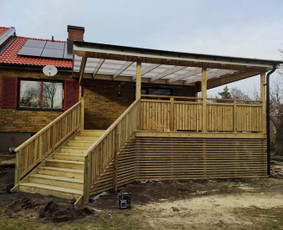 Karkasiniai namai, stoginės, terasos, pavesines, apdaila / Stonama / Darbų pavyzdys ID 2841008