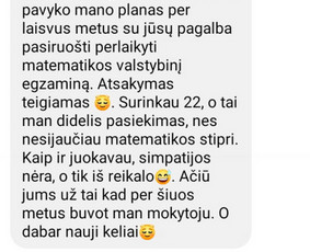 Kviečiu moksleivius ir studentus į sėkmės kelionę! - Ruošimas matematikos egzaminams - 3 Ruošimas matematikos egzaminams - Kviečiu moksleivius ir studentus į sėkmės kelionę! - 3