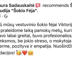 Vestuvinis šokis, linijiniai, pramoginiai šokiai / Šokio Fėja / Darbų pavyzdys ID 2846544