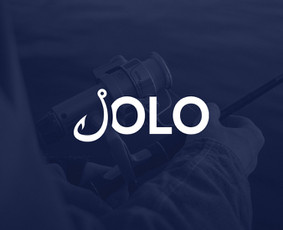 Jolo logotipas, programėlė žvejams (žemėlapiai, forumai ir tt.).