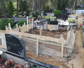 Kapaviečių įrengimas, kapaviečių restauracija - Kapavietės pamatų betonavimas - 3 Kapavietės pamatų betonavimas - Kapaviečių įrengimas, kapaviečių restauracija - 3