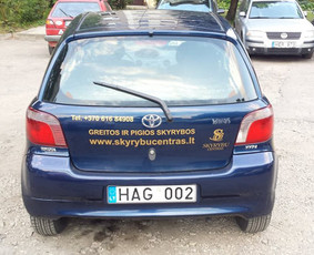Reklama ant automobilio, Šviesdėžės, Lipdukų gamyba/šalinima / Trigalvis / Darbų pavyzdys ID 527147