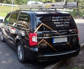 Reklama ant automobilio, Šviesdėžės, Lipdukų gamyba/šalinima / Trigalvis / Darbų pavyzdys ID 527161