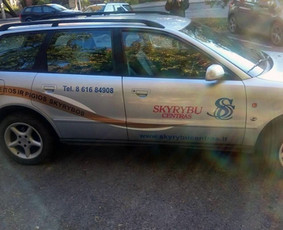Reklama ant automobilio, Šviesdėžės, Lipdukų gamyba/šalinima / Trigalvis / Darbų pavyzdys ID 527169