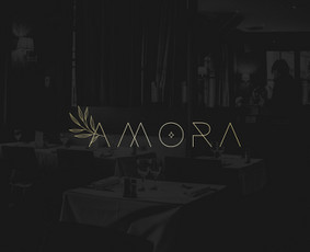 Amora restorano logotipas.