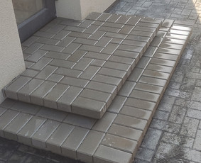 Trinkelių klojimas. Pagrindų paruošimas, Kelių irengimas - Laiptai iš trinkelių - 2 Laiptai iš trinkelių - Trinkelių klojimas. Pagrindų paruošimas, Kelių irengimas - 2