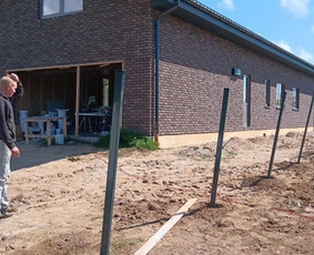 Trinkelių pagrindo paruošimas - Trinkelių klojimas, statybos darbai - 2