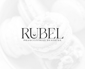 Rubel logotipas, rankų darbo desertai.