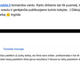 Keli klientų atsiliepimai. Daugiau atsiliepimų - mano puslapyje.