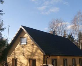Kaštono kirtimas šalia gyvenamojo pastato ir elektros laidų. Visas medis supjautas kaladėmis ir paliktas užsakovui.