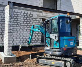 Žemės kasimas, lyginimas - Žemės kasimo darbai. Mini ekskavatoriaus paslaugos. - 1