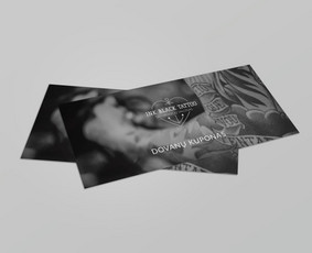 "Ink Black Tattoo" tatuiruočių studijos dovanų kupono sprendimas.