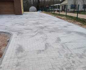 Trinkelių klojimas, Lietaus nuotekos, vejos įreng. / Kiemo darbai / Darbų pavyzdys ID 2907013