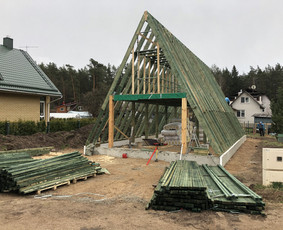 Stogu dengimas, mediniai/skardiniai fasadai, terasos. / JunMar / Darbų pavyzdys ID 2917095