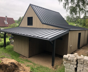 Stogu dengimas, mediniai/skardiniai fasadai, terasos. / JunMar / Darbų pavyzdys ID 2917259