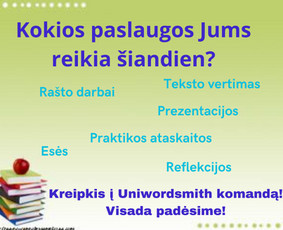Rašto darbų konsultantas / UniWordsmith / Darbų pavyzdys ID 2920725