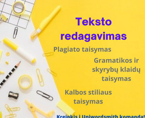 Rašto darbų konsultantas / UniWordsmith / Darbų pavyzdys ID 2920727
