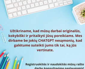 Rašto darbų konsultantas / UniWordsmith / Darbų pavyzdys ID 2920739