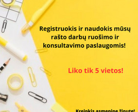 Rašto darbų konsultantas / UniWordsmith / Darbų pavyzdys ID 2920741