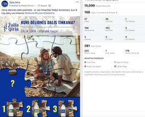 Socialinių tinklų administravimas, turinys ir reklama / Rokas Pocius / Darbų pavyzdys ID 540763