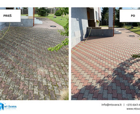 Trinkelių, kietų paviršių valymas - Fasadų plovimas - 2 Fasadų plovimas - Trinkelių, kietų paviršių valymas - 2