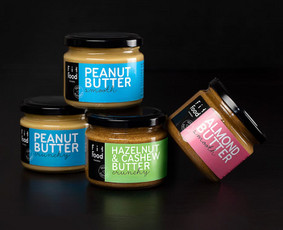 Fit Food Spain riešutų sviestų etiketės
