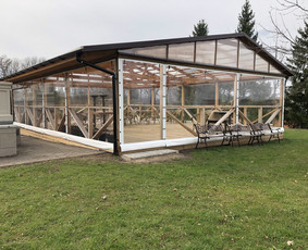 Skaidrūs-permatomi tentai terasoms! Tentų gamyba ir remontas / Permatomi tentai terasoms ir pavėsinėms / Darbų pavyzdys ID 2930485