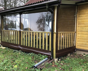 Skaidrūs-permatomi tentai terasoms! Tentų gamyba ir remontas / Permatomi tentai terasoms ir pavėsinėms / Darbų pavyzdys ID 2930589