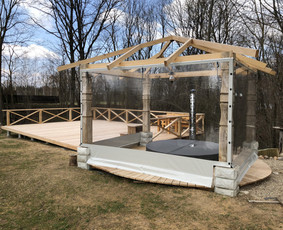 Skaidrūs-permatomi tentai terasoms! Tentų gamyba ir remontas / Permatomi tentai terasoms ir pavėsinėms / Darbų pavyzdys ID 2930663