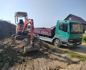 Mini ekskavatoriaus nuoma - Mini ekskavatorius nuoma, drenažo, lietaus nuotekų darbai - 1