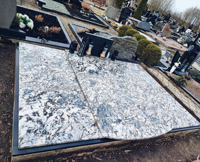 Kapų tvarkymas, priežiūra - Paminklai, Kapo dengimas plokštėmis - 3