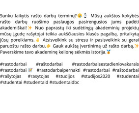 Rašto darbų konsultantas / UniWordsmith / Darbų pavyzdys ID 2955942