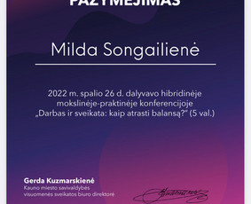 Individuali arba porų/šeimos psichoterapija ( nuotolinės ) / Geštalto psichoterapeutė Milda Songailienė / Darbų pavyzdys ID 2959212