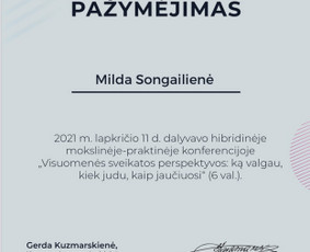 Individuali arba porų/šeimos psichoterapija ( nuotolinės ) / Geštalto psichoterapeutė Milda Songailienė / Darbų pavyzdys ID 2959216