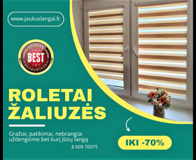 Roletai. Žaliuzės. Terasos - puiki kokybė už mažiausią kainą / Jaukūs Langai / Darbų pavyzdys ID 2965746