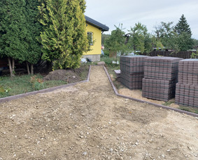 Trinkelių pagrindo paruošimas - Trinkelių klojimas! Tvorų montavimas! - 3