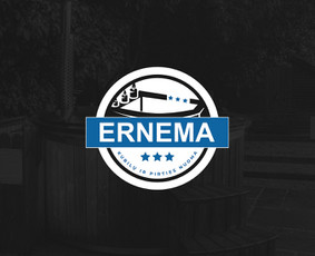Ernema logotipas, kubilų ir pirties nuoma.