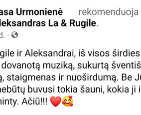 Muzikantai, atlikėjai, vedėjas / Aleksandras La & Rugilė / Darbų pavyzdys ID 2996952