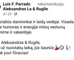 Muzikantai, atlikėjai, vedėjas / Aleksandras La & Rugilė / Darbų pavyzdys ID 2997098