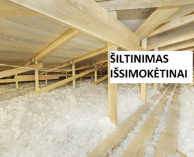 Šiltinimas biria pučiama vata Knauf, Isover, Paroc, Ekovata / UAB Pasyvūs namai- Šiltinimas , sandarinimas / Darbų pavyzdys ID 3002718