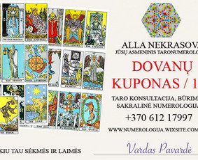 Taronumerologė Alla - būrimas taro kortomis, numerologija / Alla Nekrasova / Darbų pavyzdys ID 3003766
