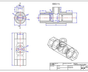 Brėžinių braižymas Autocad 2d ir 3d / Audrius Baniulis / Darbų pavyzdys ID 3020206